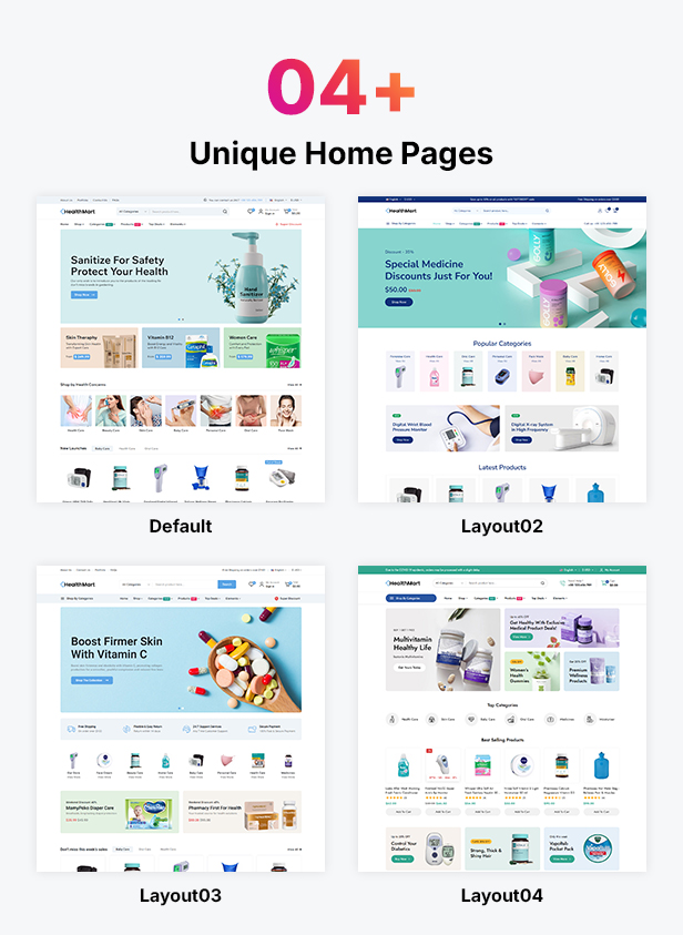 HealthMart - Pharmacy and Medical Store Healthy Elementor PrestaShop Theme