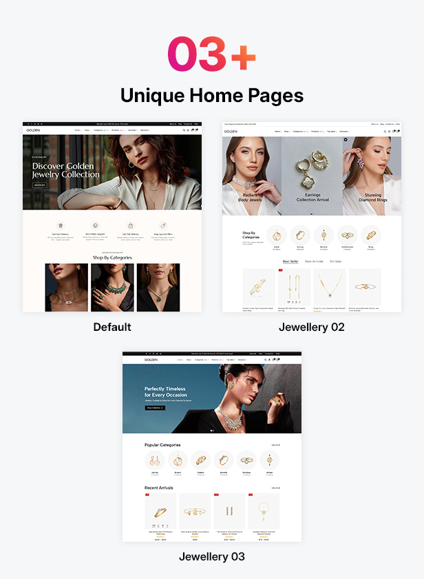 Golden - Jewelry Store and Gem Stone WordPress Theme - 2